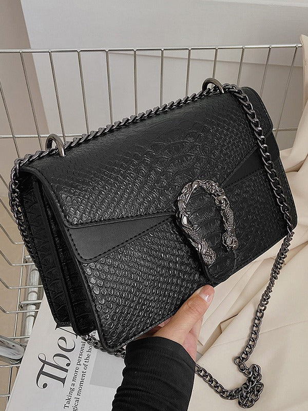 Sac à main carré en chaîne pour femmes de luxe eprolo, sac à bandoulière élégant avec design croix.