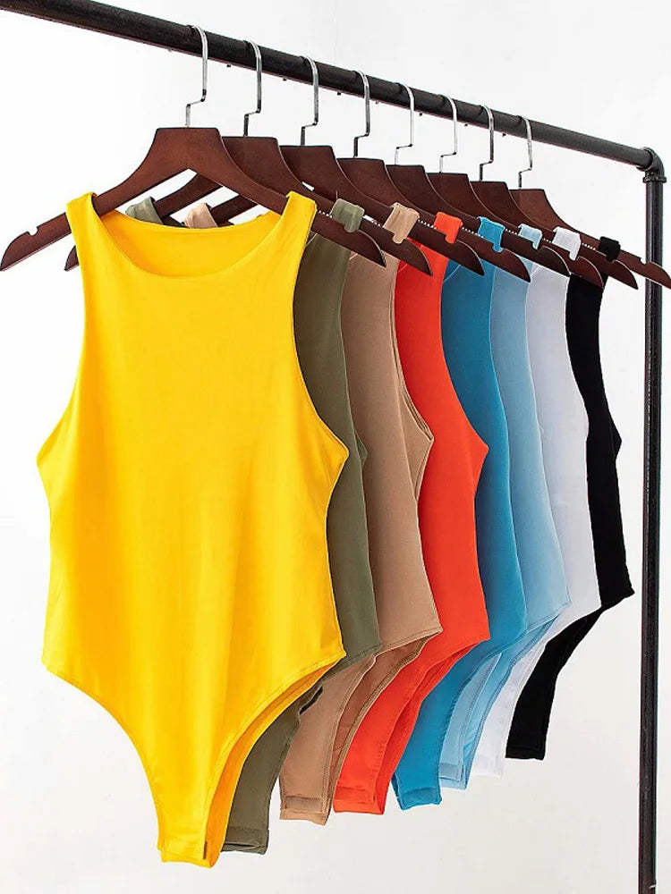 Women’s Summer Solid Bodycon Bodysuit - HCDSHOP