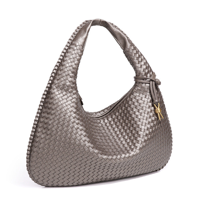 Crescent Shaped Women’s Handwoven Dumpling Bag - HCDSHOP 