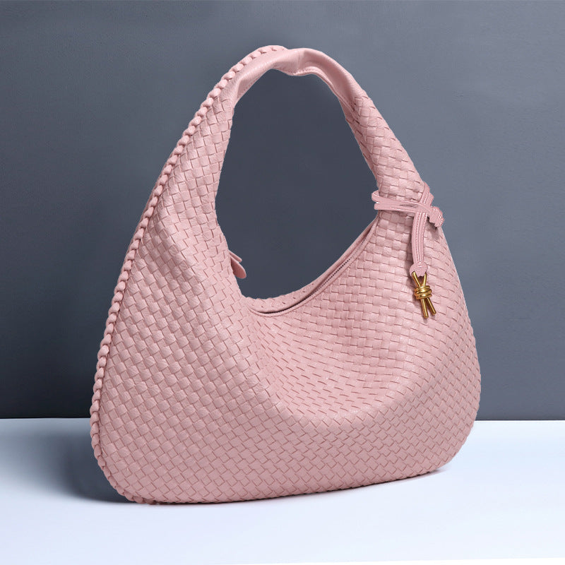 Crescent Shaped Women’s Handwoven Dumpling Bag - HCDSHOP 