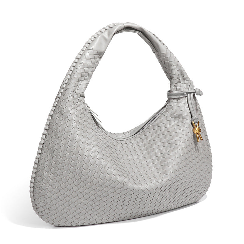 Crescent Shaped Women’s Handwoven Dumpling Bag - HCDSHOP 