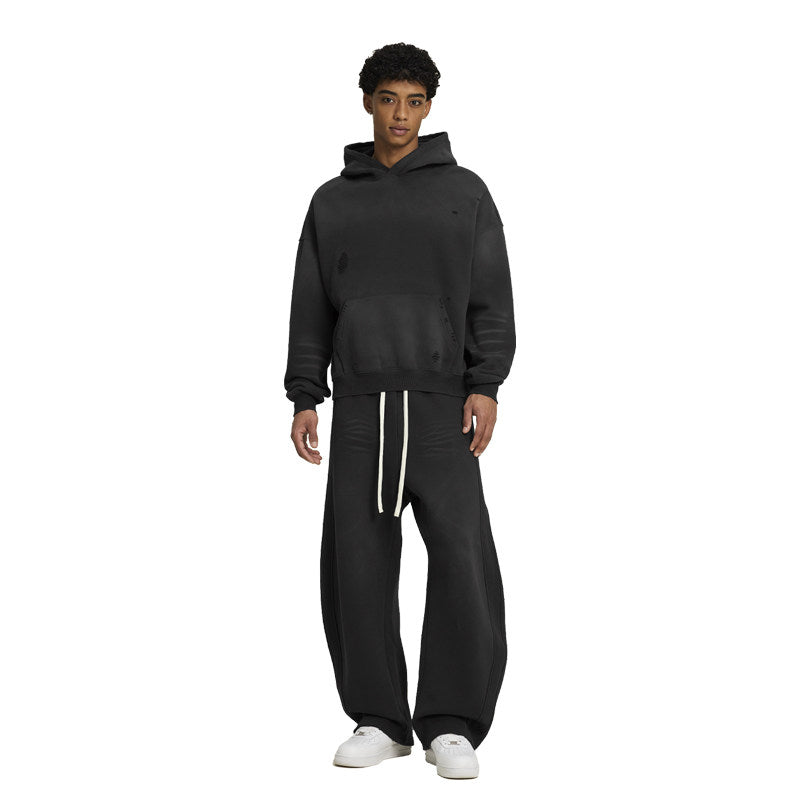 American Retro Streetwear Hoodie Set - HCDSHOP 
