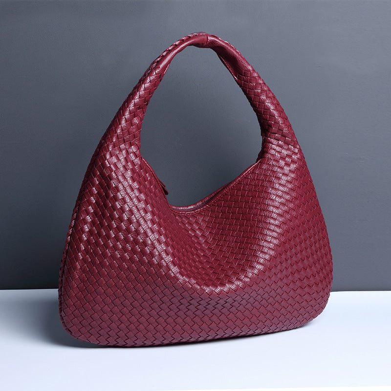 Crescent Shaped Women’s Handwoven Dumpling Bag - HCDSHOP 