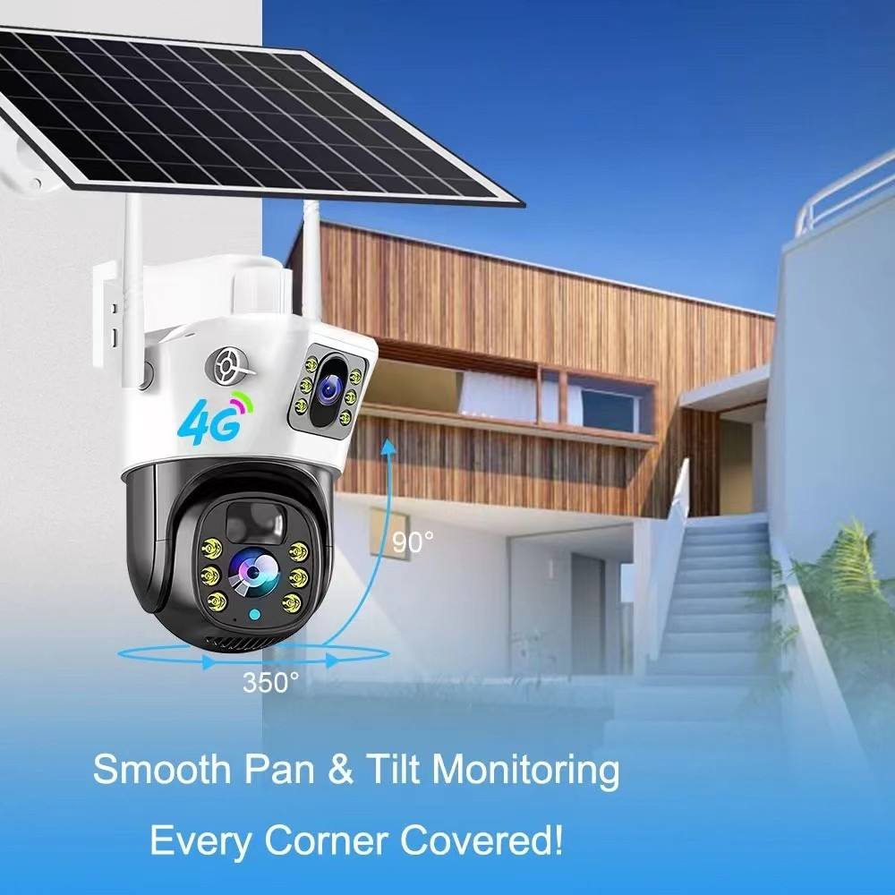 4G Solar Security Camera 4MP Dual Lens - HCDSHOP 