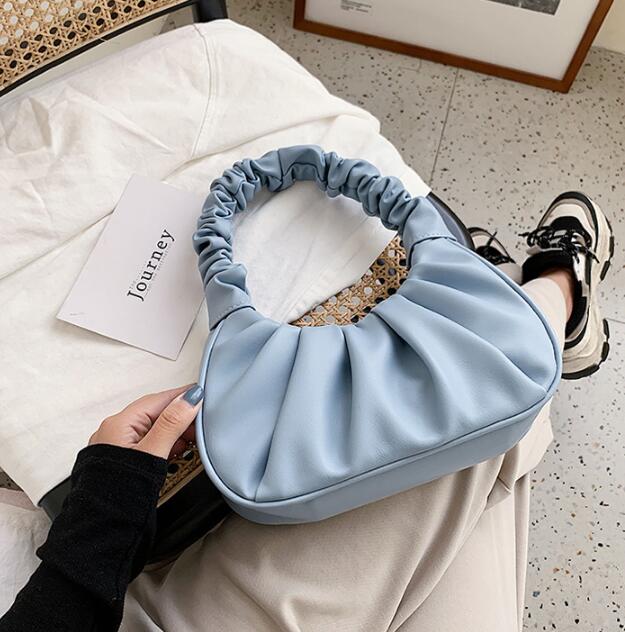 Sac à main pour femme eprolo, sac cabas plissé en couleur candy, petit sac à main et épaule avec compartiments.