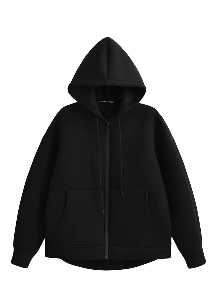 Women’s Casual Solid Zipper Hoodie - HCDSHOP 